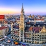 Panorama Mnchen Innenstadt im Abendlicht