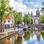 Canal and St. Nicolas Church in Amsterdam