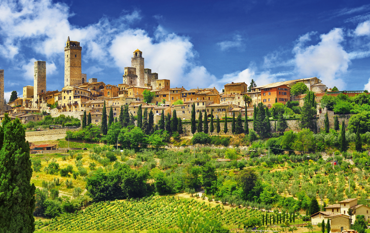 panorama of beautiful San Gimignano, Tuscany. Italy