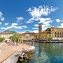 Riva del Garda, Promenade, Gardasee, Glockenturm, Hafen, Italien