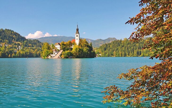 am Bleder See in den Julischen Alpen in Slowenien